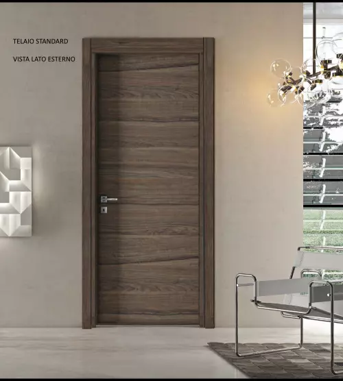 Porta MS Canaletto Telaio Standard Vista Lato Esterno