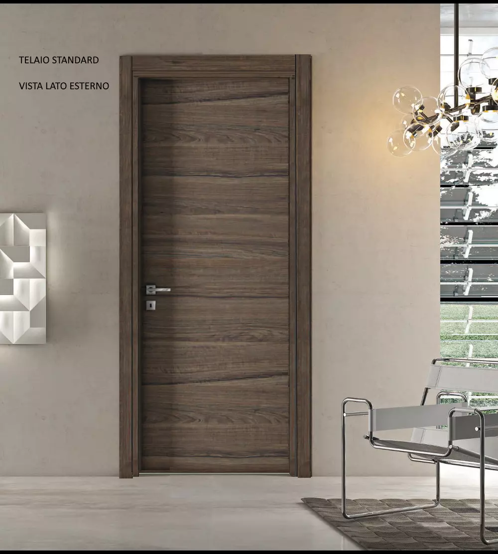 Porta MS Canaletto Telaio Standard Vista Lato Esterno