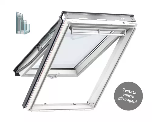 Finestra Velux GPU Tripla Protezione con apertura a vasistas resistente alla grandine