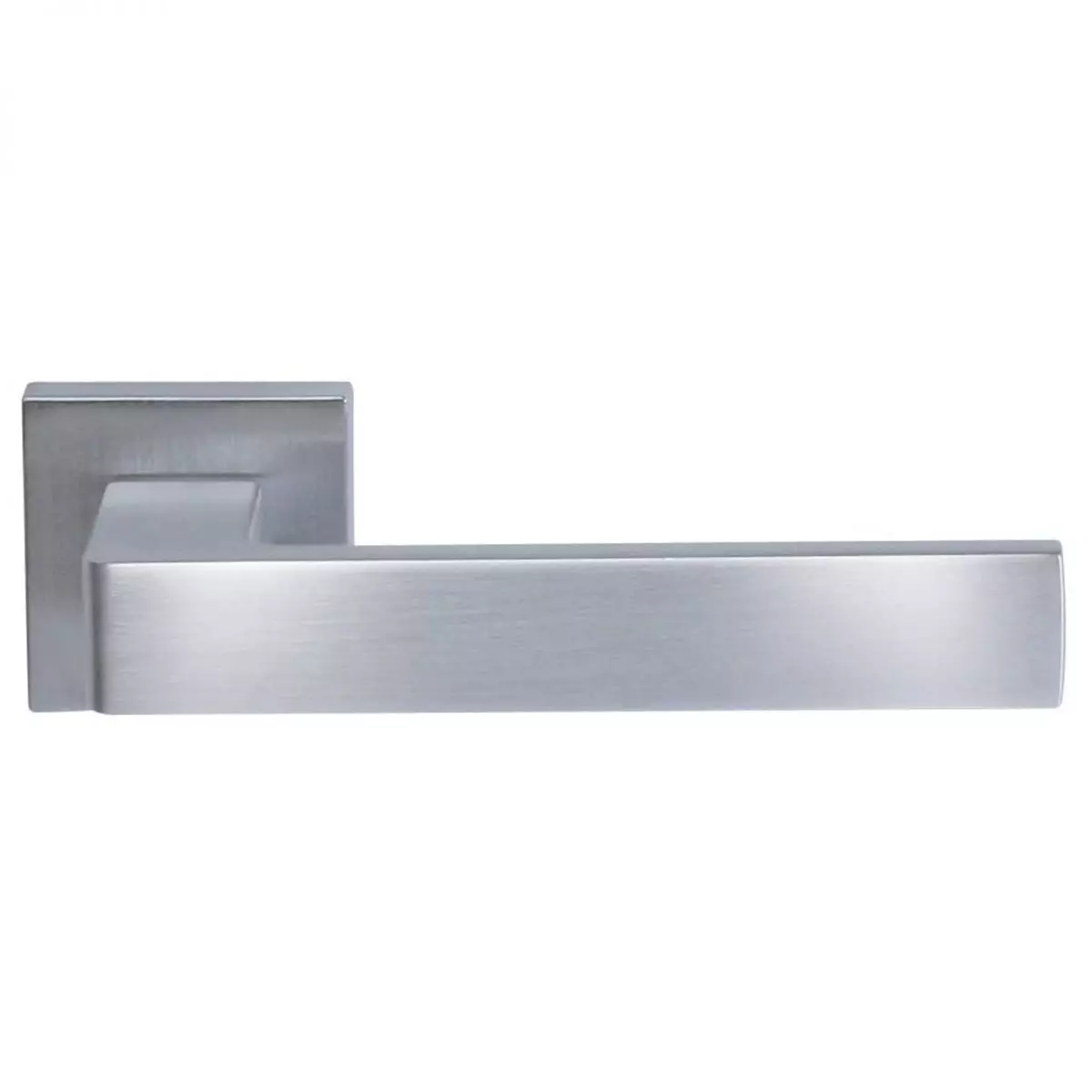 Maniglia per porta Quadrata cromo satinato moderna