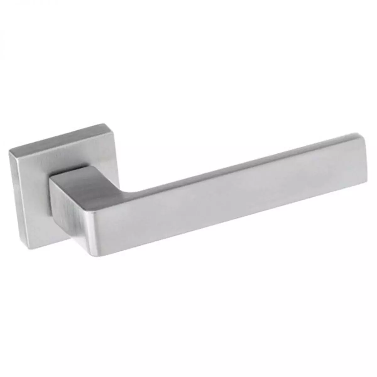 Maniglia per porta Quadrata cromo satinato moderna - immagine 2
