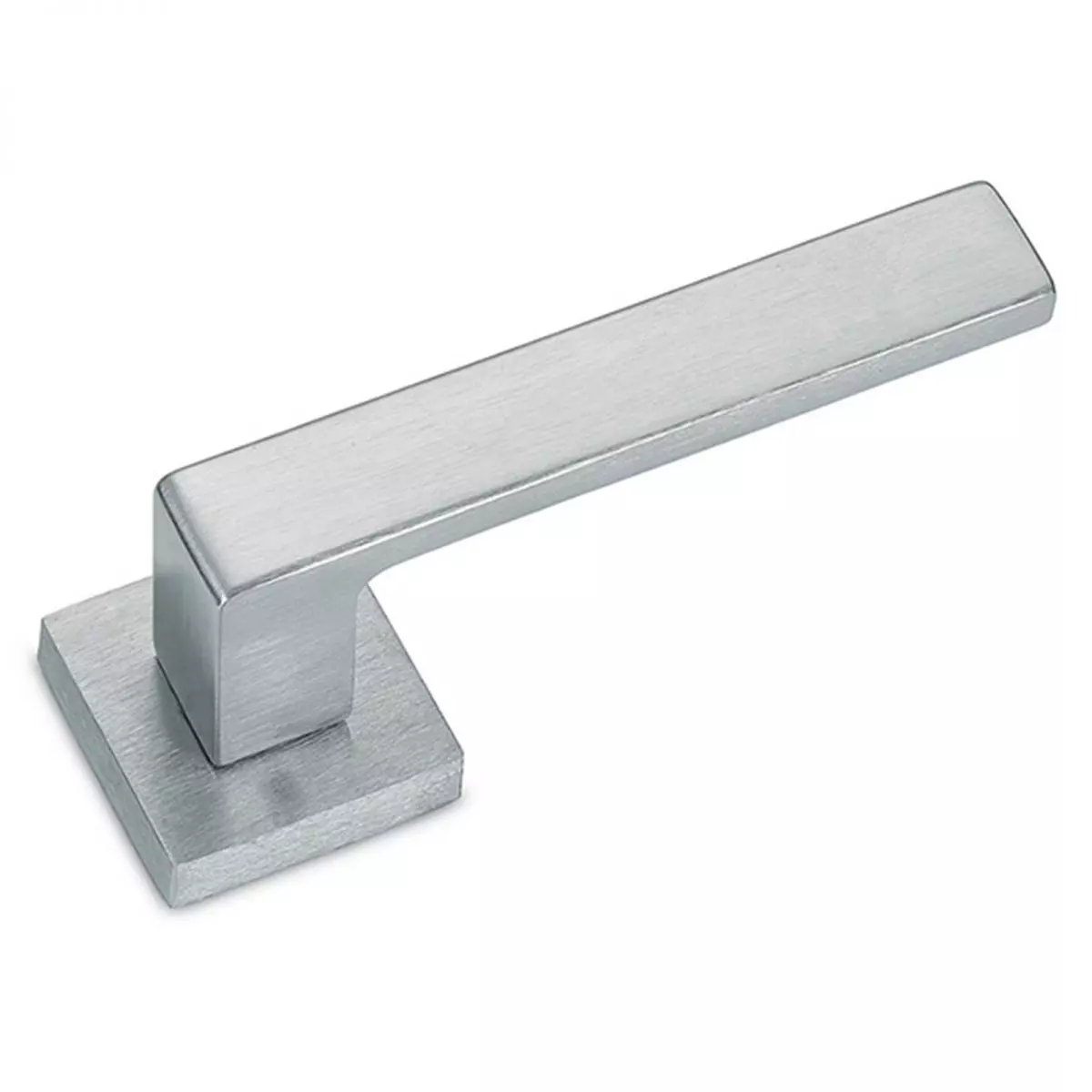 Maniglia per porta Quadrata cromo satinato moderna - immagine 3