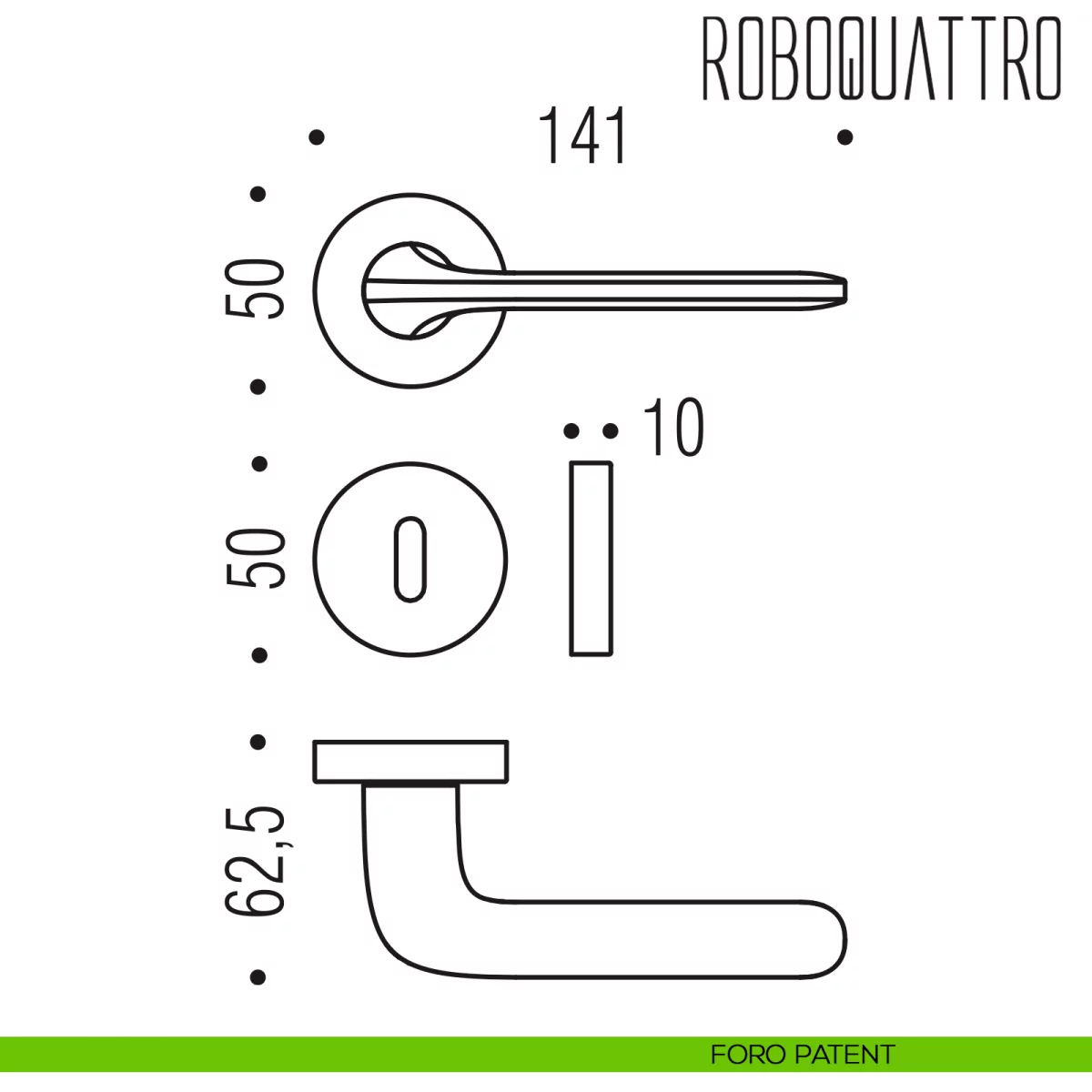 Maniglia per porta Roboquattro Colombo Design - immagine 2