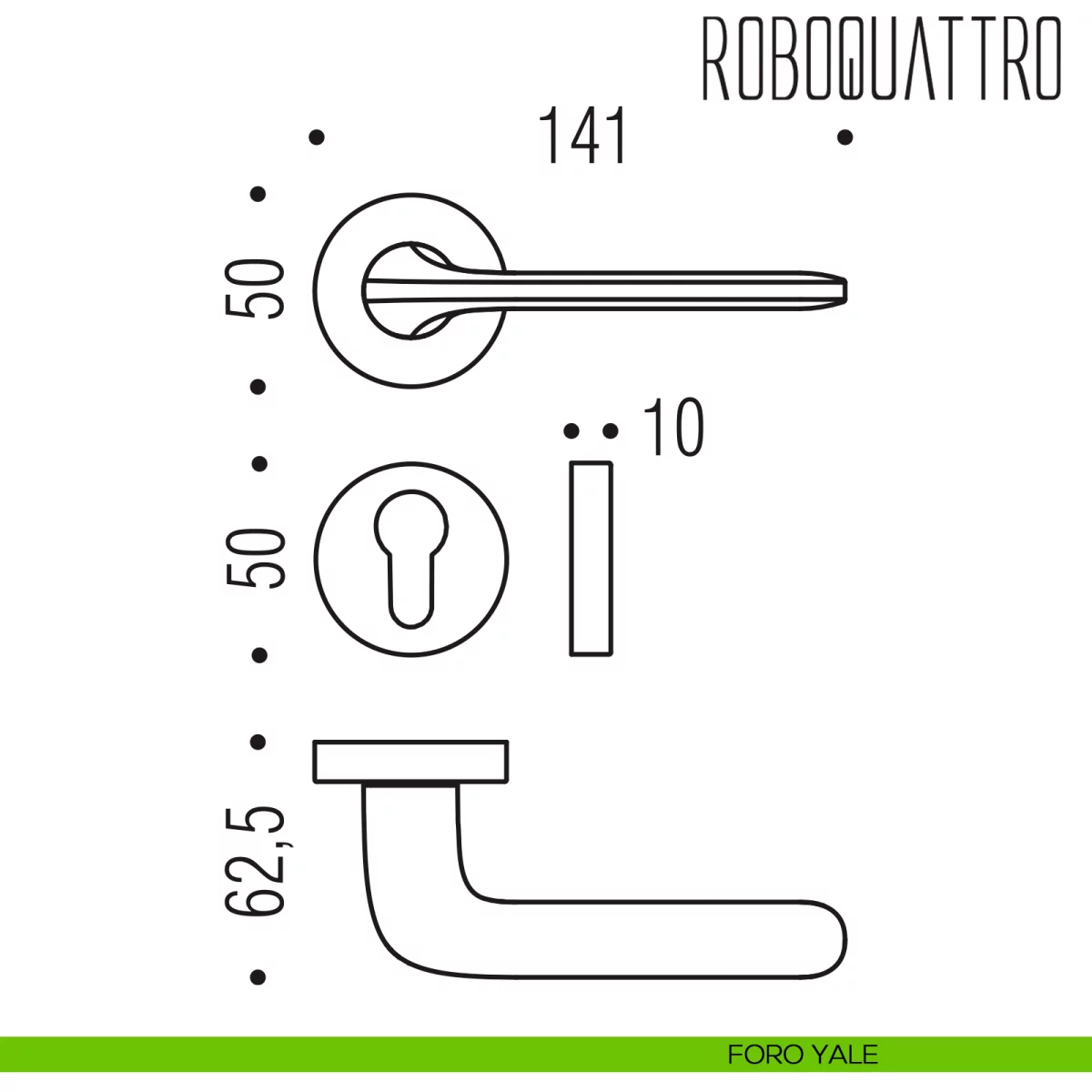 Maniglia per porta Roboquattro Colombo Design - immagine 3