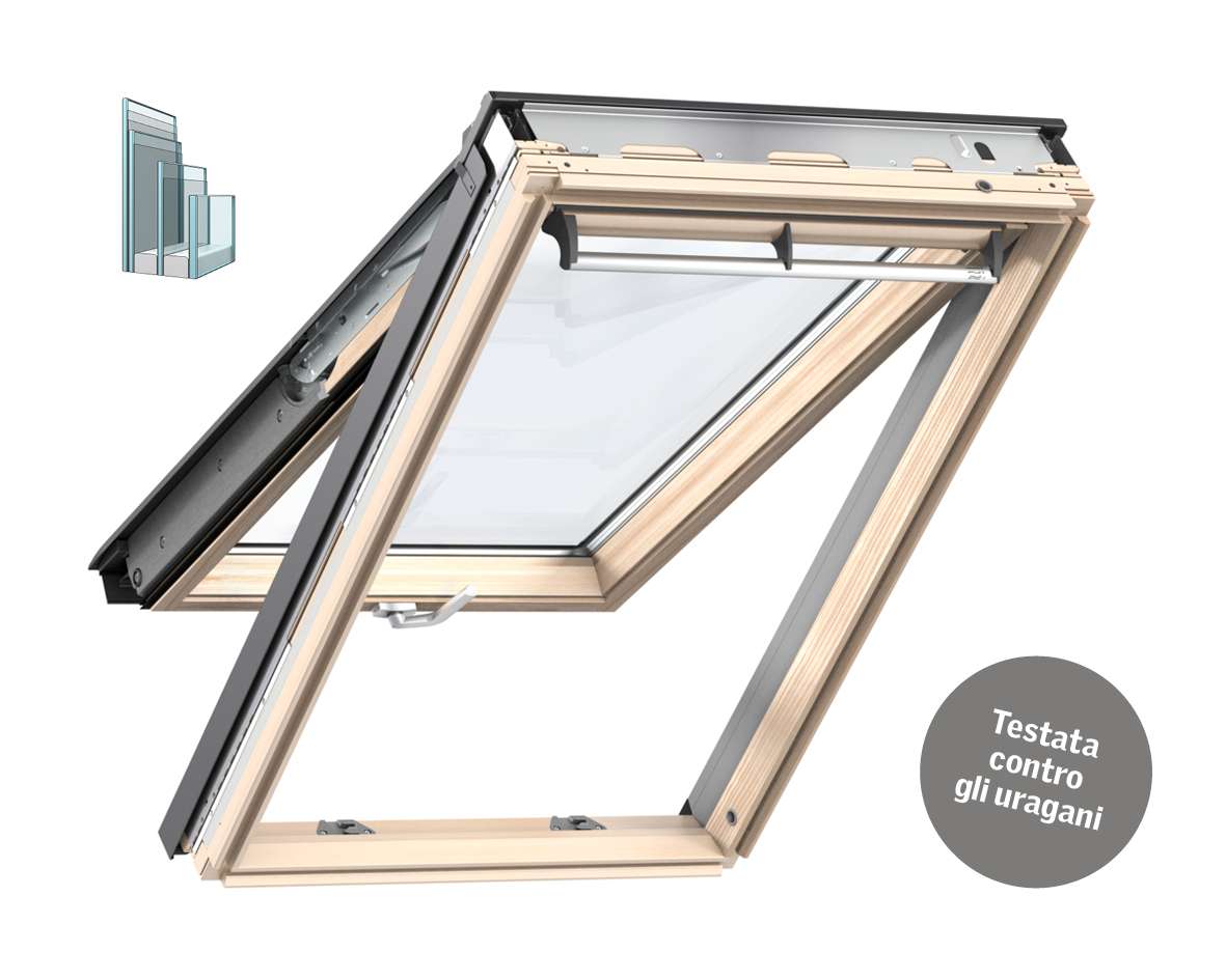 Finestra per tetti a falda GGL INTEGRA Tripla Protezione con apertura a bilico solare - immagine 7